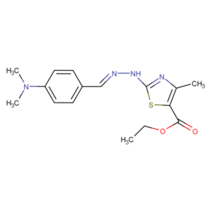 RAM3301... Ethyl 2-[N'-(4-dimethyl&shy;amino&shy;phenyl&shy;methyl&shy;hydrazone&shy;)]-4-methyl-1,3-thiazole-5-carboxy&shy;late hydrochloride