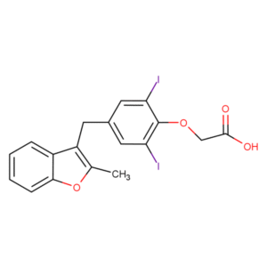 RAM2463... 2,6-diiodo-4-[(2-methyl&shy;benz&shy;ofuran-3-yl)methyl&shy;]-phenoxy&shy;acet&shy;ic acid