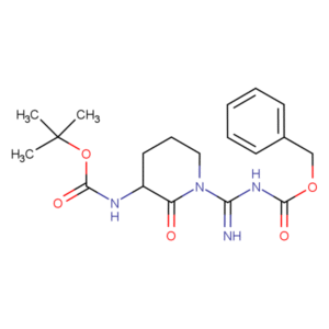 RAM3477... [{(1,1-dimethyl&shy;ethoxy&shy;carbonyl&shy;)amino&shy;}-2-oxo-1-piperidinyl&shy;]-imino&shy;methyl&shy;carbamic acid benz&shy;yl ester