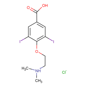 RAM3587... 3,5-diiodo-4-(dimethyl&shy;amino&shy;ethoxy&shy;)-benz&shy;oic acid hydrochloride