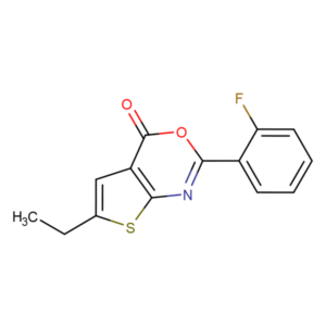 RAM3474... 2-(2-Fluorophenyl&shy;)-6-ethyl-thieno&shy;[2,3-d][1,3]oxazine-4-one