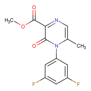 RAM4192... Methyl 1-(3,5-difluoro&shy;phenyl&shy;)-6-methyl-2-oxo-pyrazine-3-carboxy&shy;late