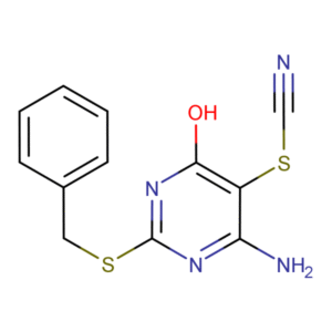 RAM2885... 6-Amino-2-(benz&shy;ylsulfanyl)-4-hydroxy-5-thiocyanato&shy;pyrimidine